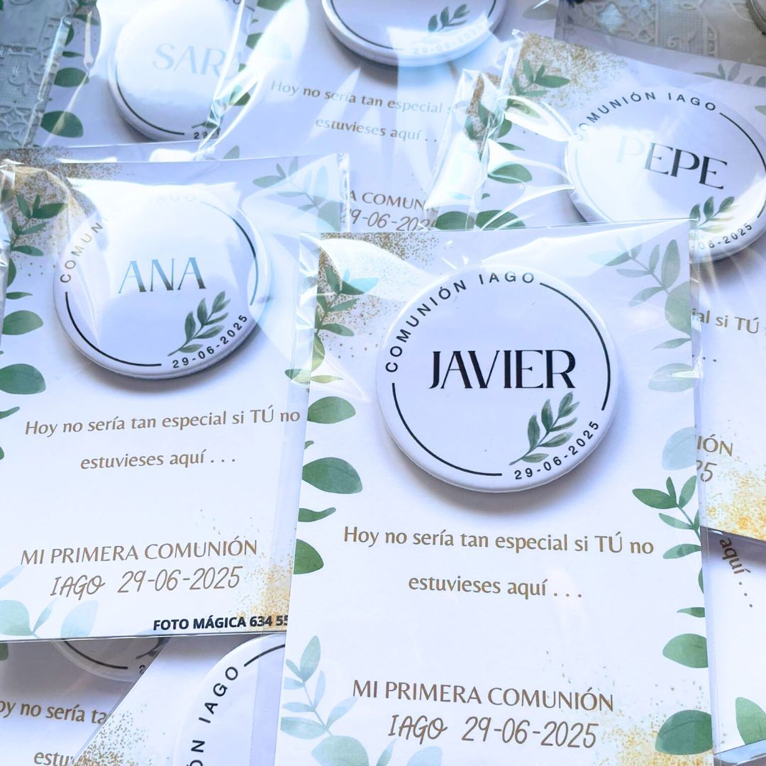 Bolsa con abrebotellas comunión bautizo bodas personalizado