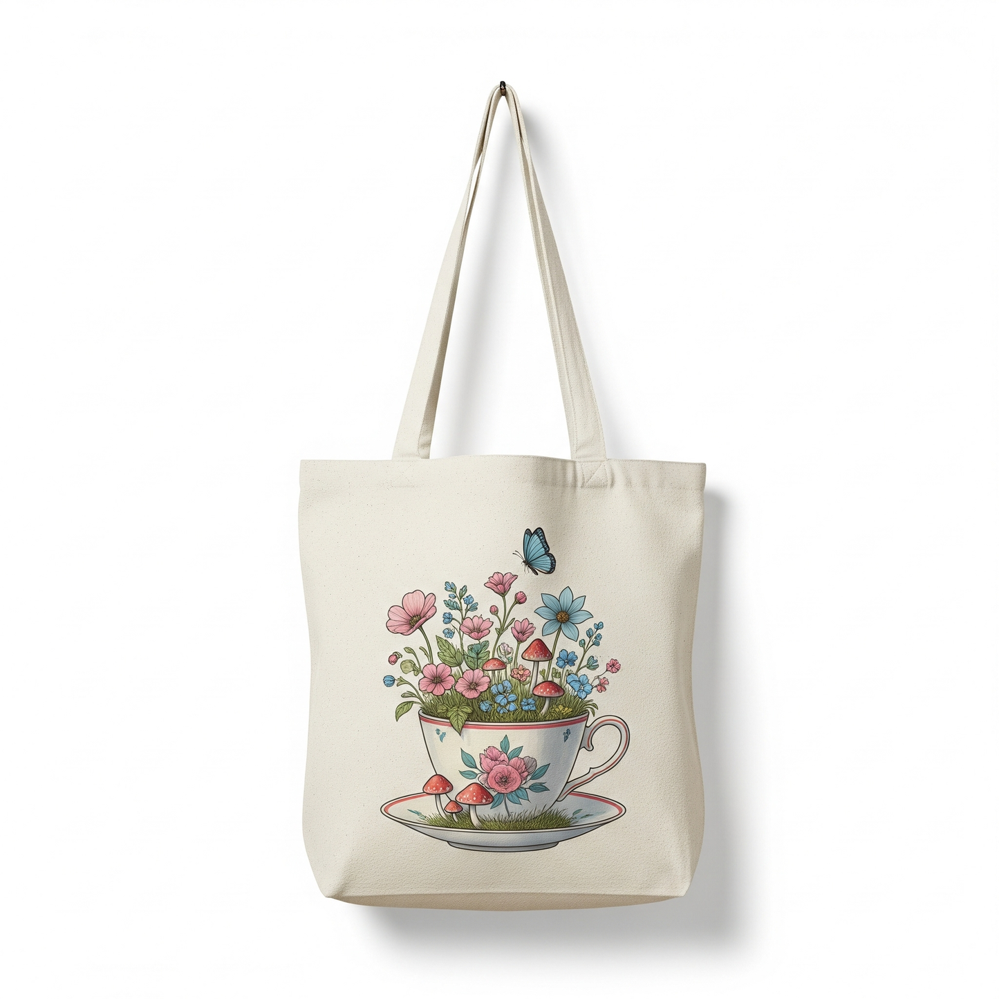 Bolsas personalizadas de tela algodón regalo color crema día de San Valentín y de la madre amigos amigas