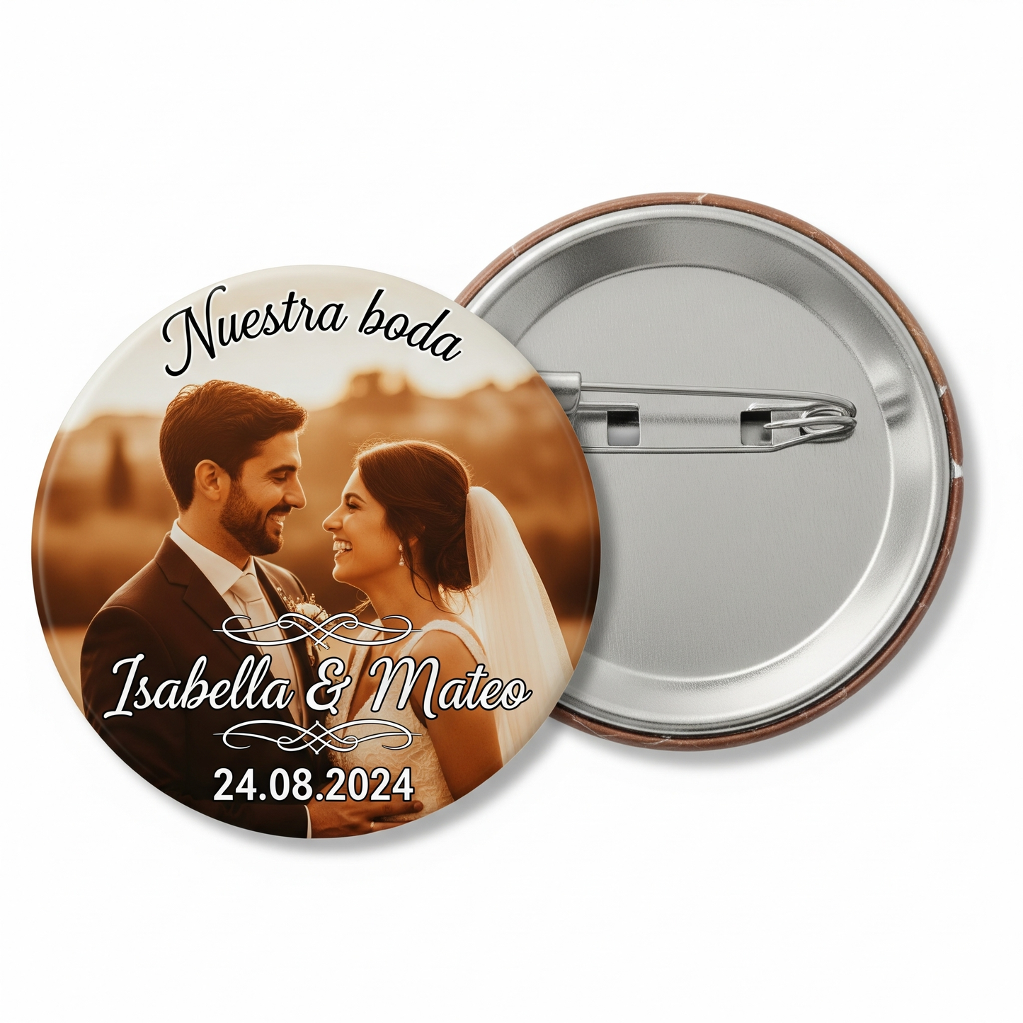 Chapas personalizadas redondas bodas bautizos como guiones regalo merchandising productos para promocionales