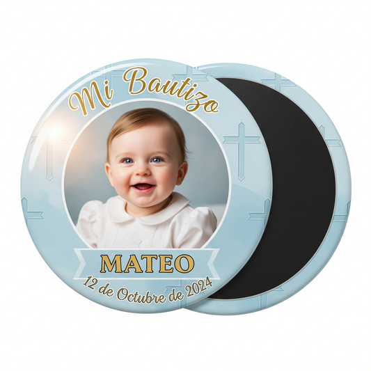 Imán personalizado redondo bodas bautizos comuniones regalos imán para la nevera merchandising productos promocionales