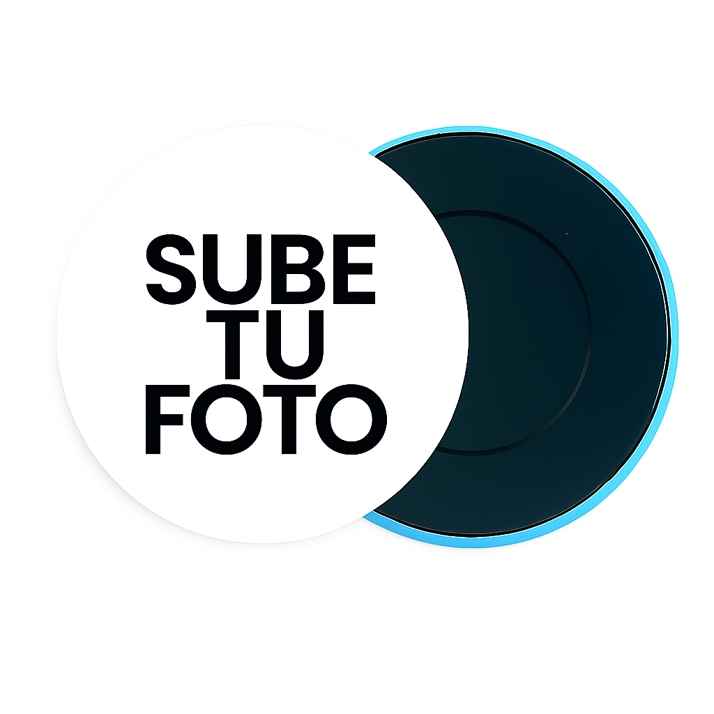 Imanes redondos personalizados con foto y texto bodas bautizos comuniones regalos detalles frigoríficos nevera
