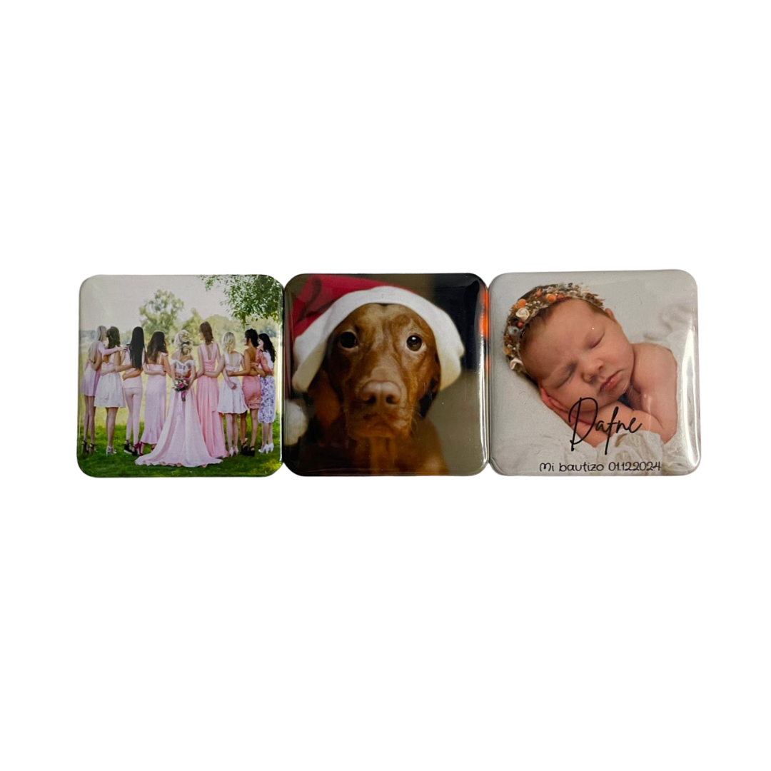 Pack de 3 imanes cuadrados