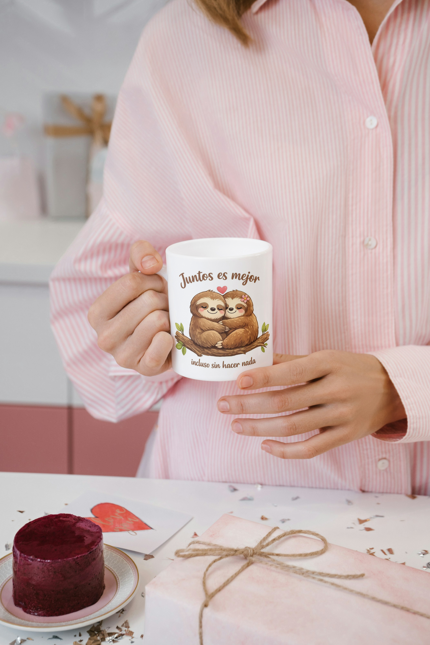 Taza de cerámica perezoso regalo original