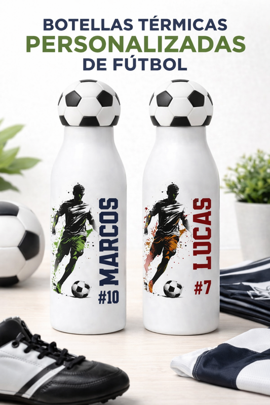 Botella térmica personalizada de FÚTBOL
