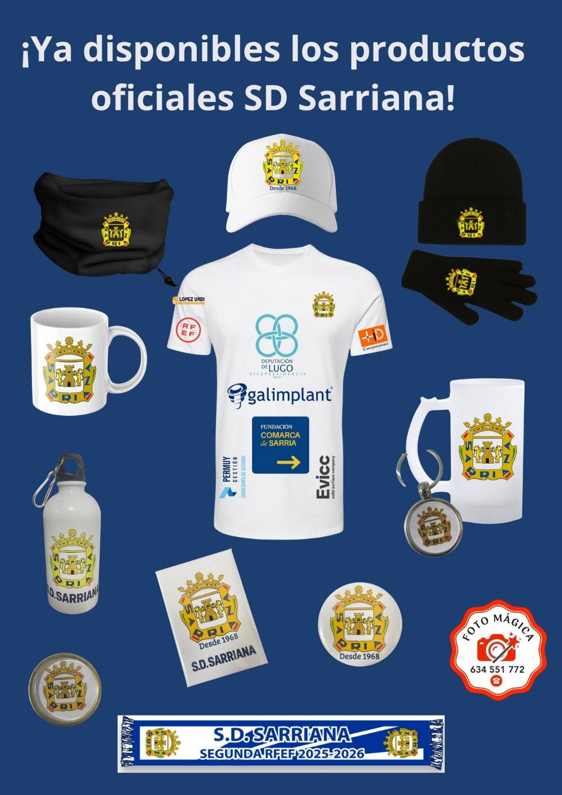 Productos personalizados para club de fútbol SD Sarriana 