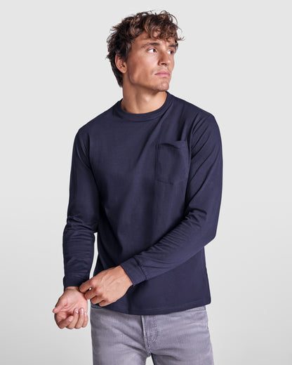 Camiseta de manga larga con bolsillo personalizadas