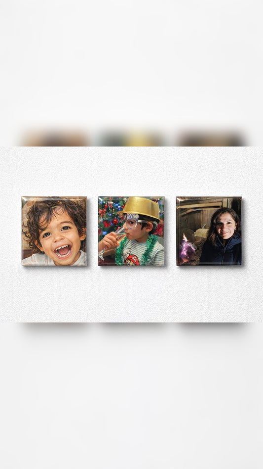Pack de 3 imanes personalizados con foto