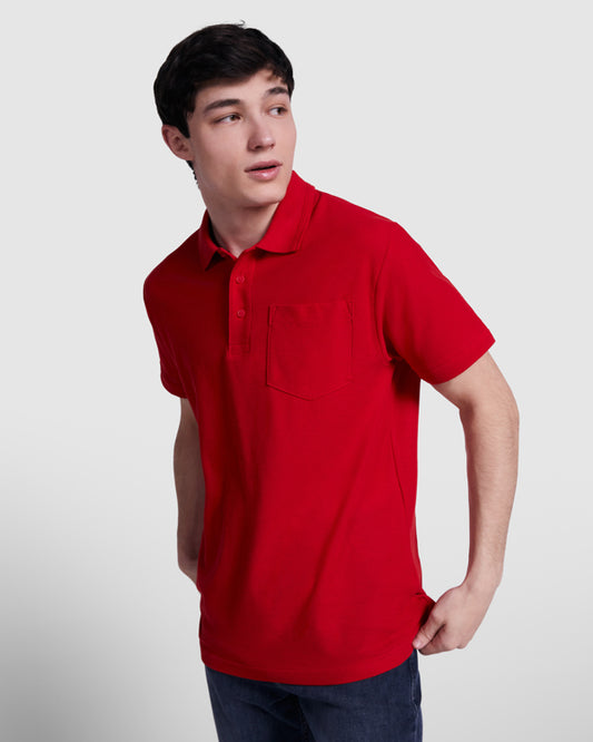 Polo de manga corta con bolsillo personalizado