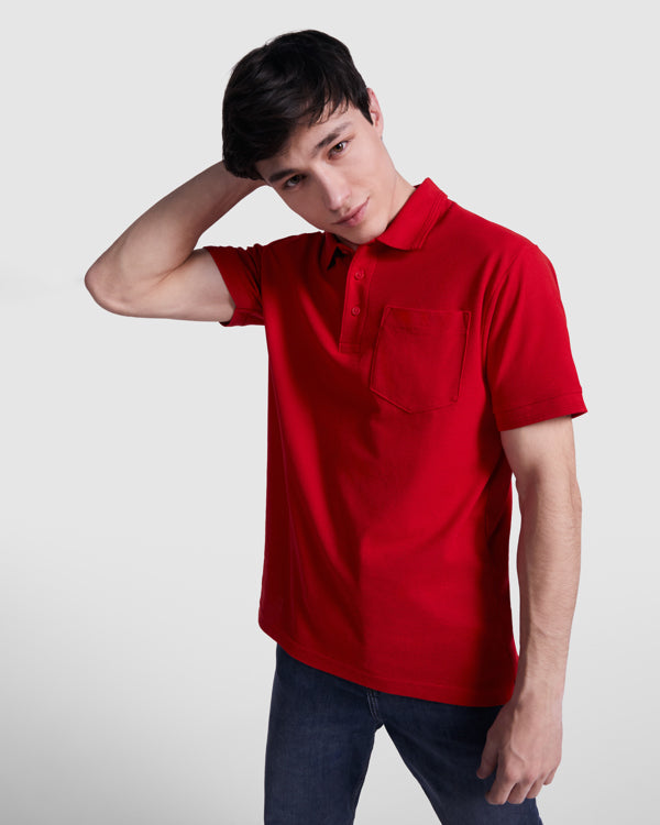 Polo de manga corta con bolsillo personalizado