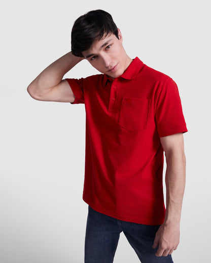 Polo de manga corta con bolsillo personalizado