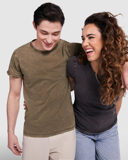 Camiseta de manga corta efecto Jeans personalizada