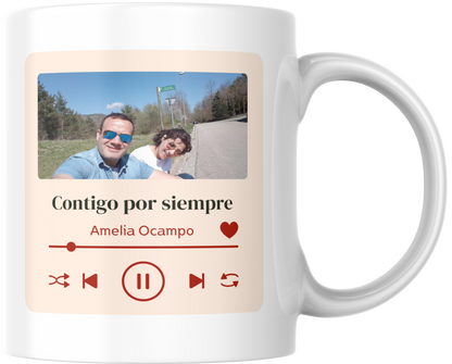 Taza Personalizada con foto canción