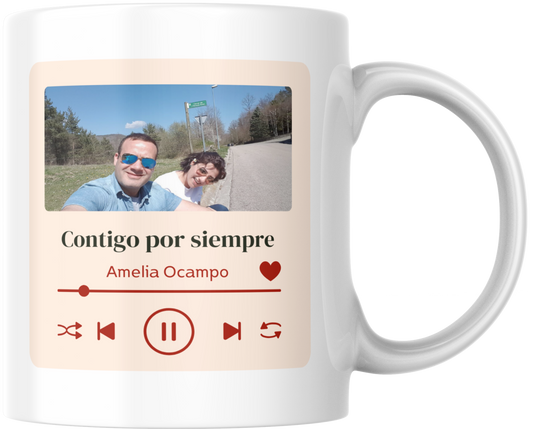 Taza Personalizada con foto canción