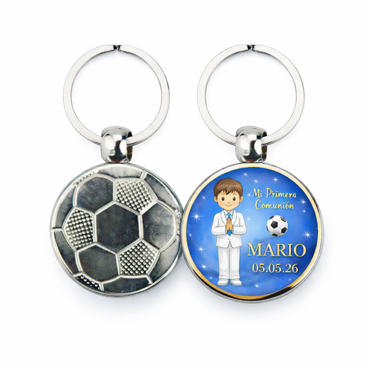 Llavero  personalizado comunión Fútbol