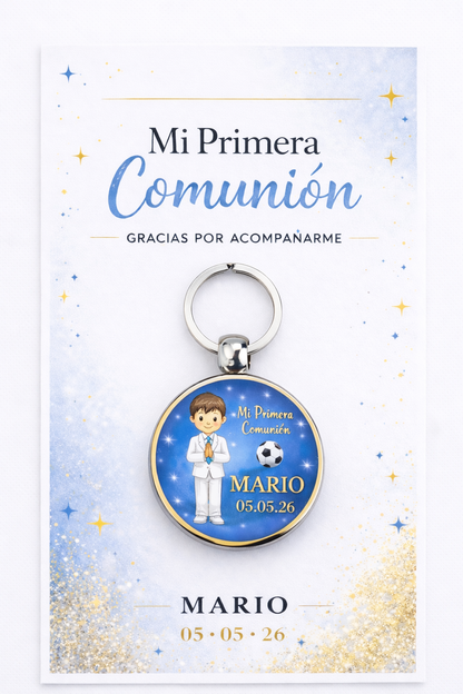 Llavero  personalizado comunión Fútbol