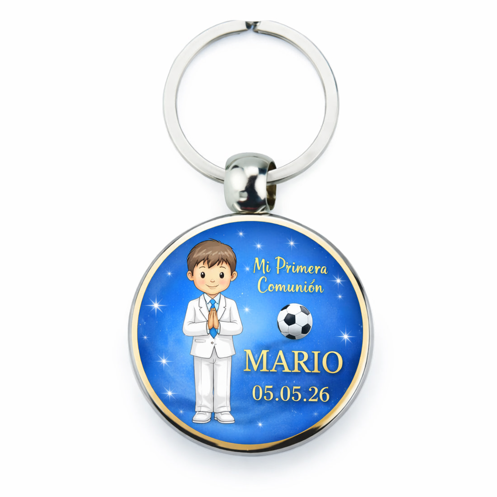 Llavero  personalizado comunión Fútbol