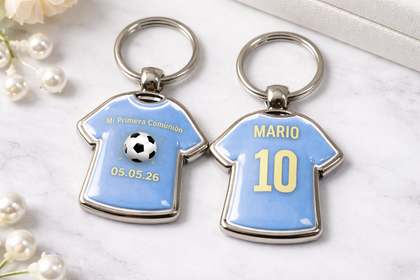 Llavero personalizado para eventos – Hecho a mano con nombre y fecha