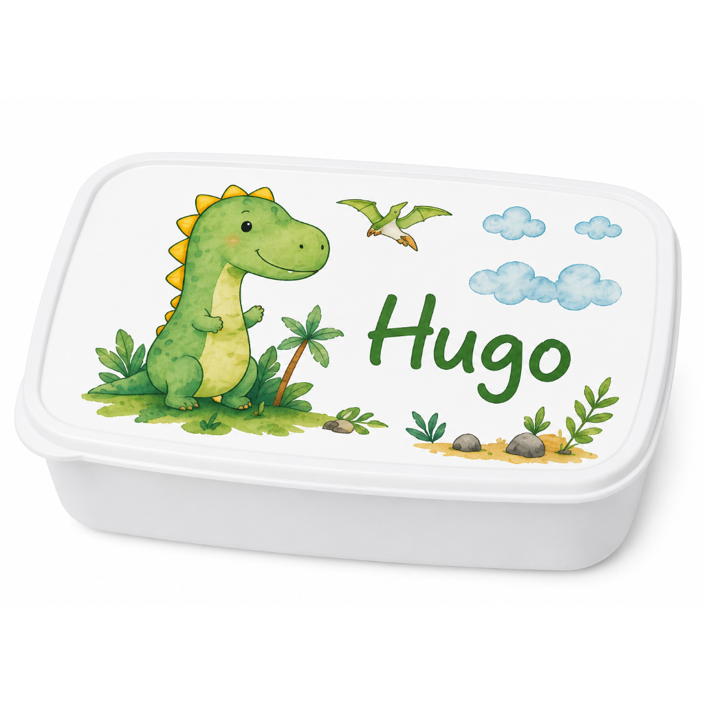 tupper niño dinosaurio