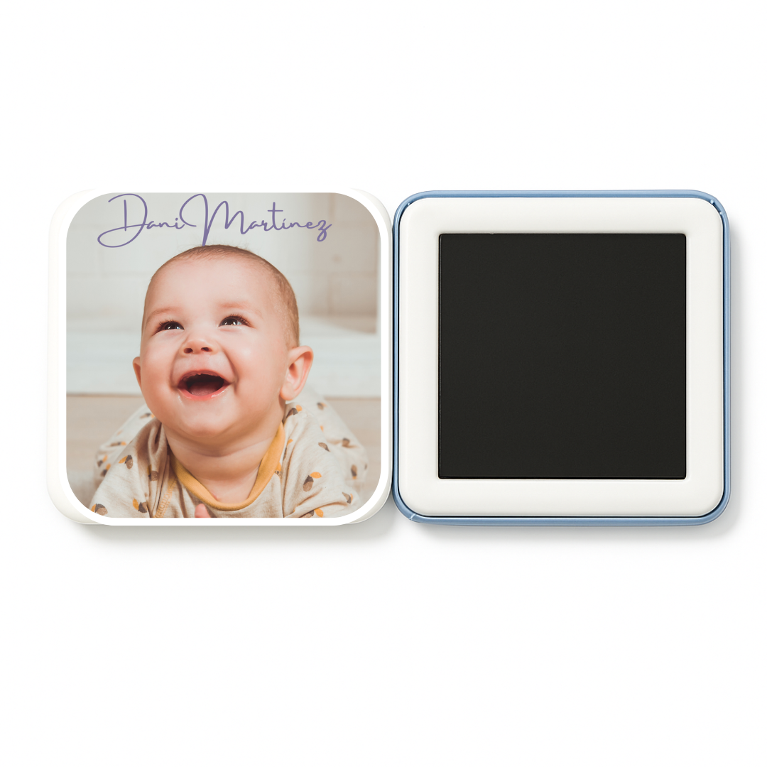 Imán personalizado cuadrado foto del texto eventos celebraciones regalos detalles frigorífico nevera