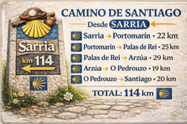 Imanes del Camino de Santiago de tapas peregrino