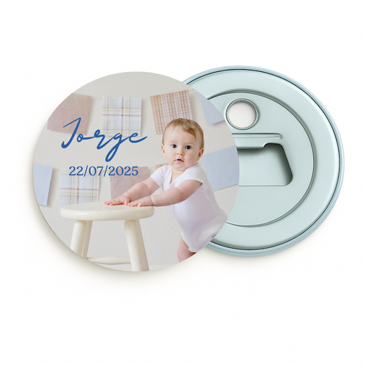 Abre botellas Bautizo Foto y Texto