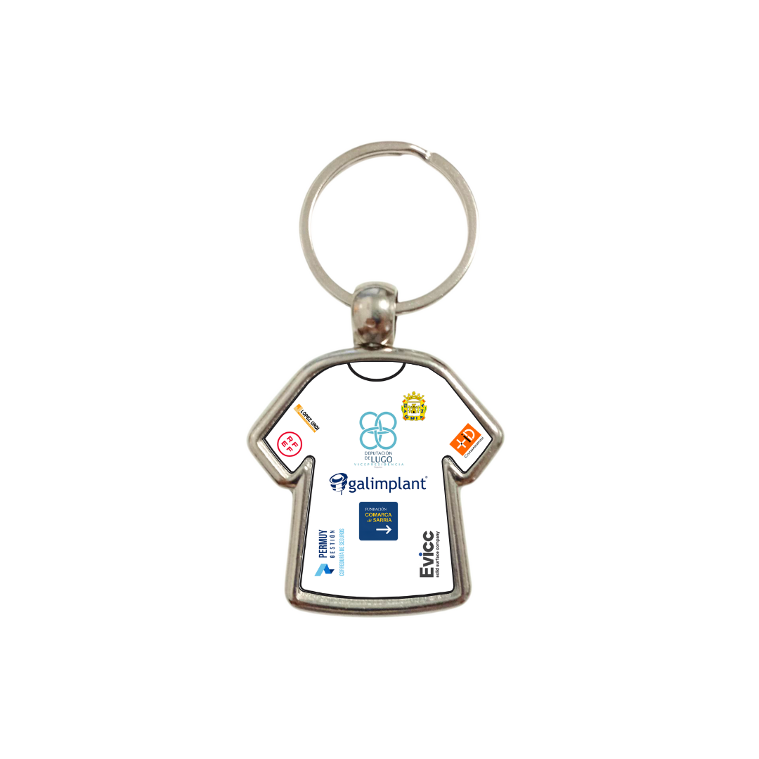 Llavero personalizado en forma de camiseta para club de fútbol merchandising regalo