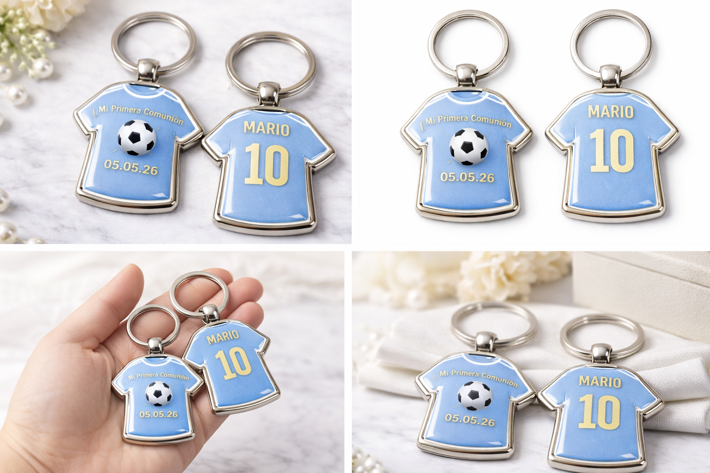 Llavero personalizado para eventos – Hecho a mano con nombre y fecha