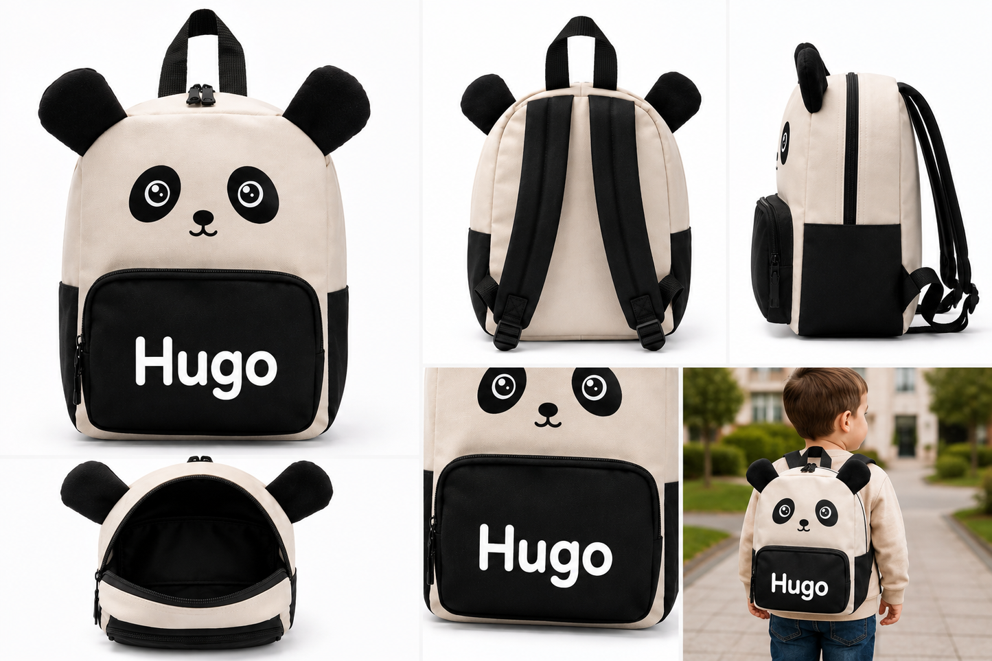 Mochila Panda Personalizada con Nombre