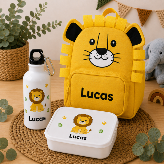 PACK LEON | Mochila + Botella + Fiambrera