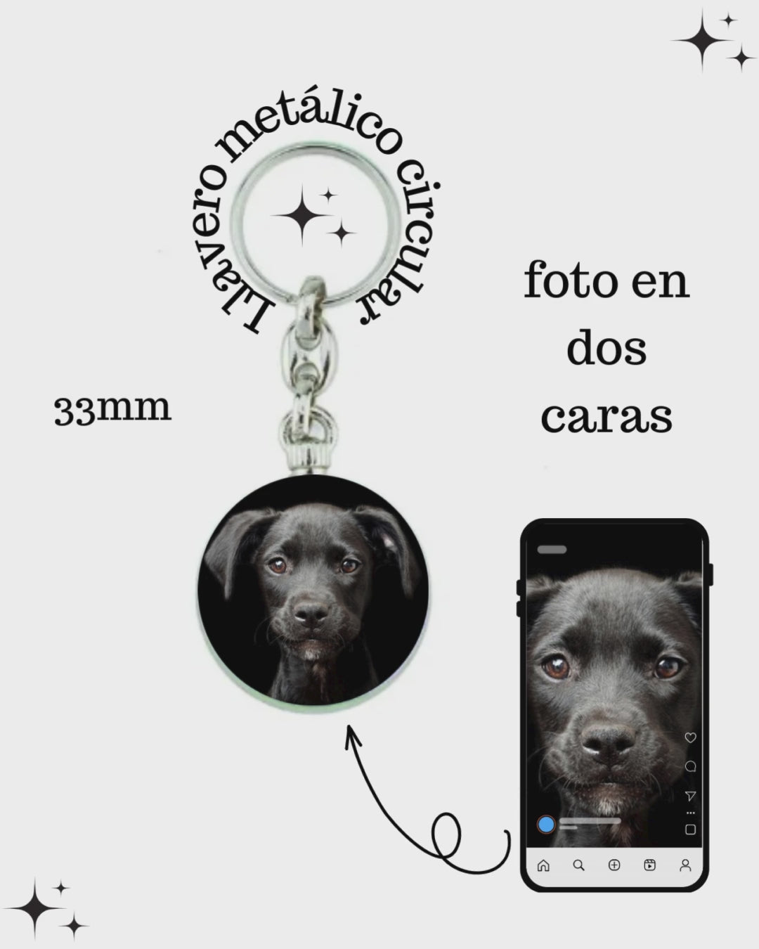 Crea tu llavero personalizado por las dos caras