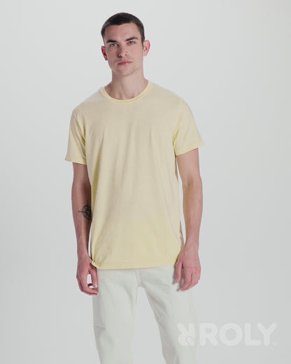 Camisetas de manga corta acabado ácido personalizada