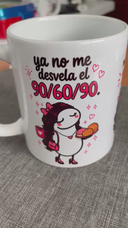 Taza divertida "90-60-90"