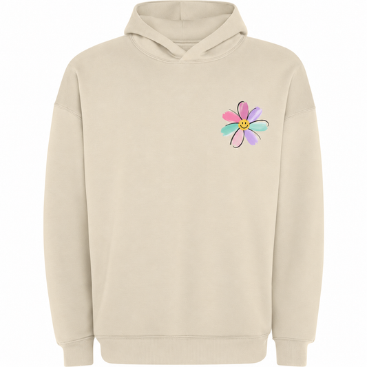 Sudadera Oversize con Capucha Beige “Más Planes Bonitos”