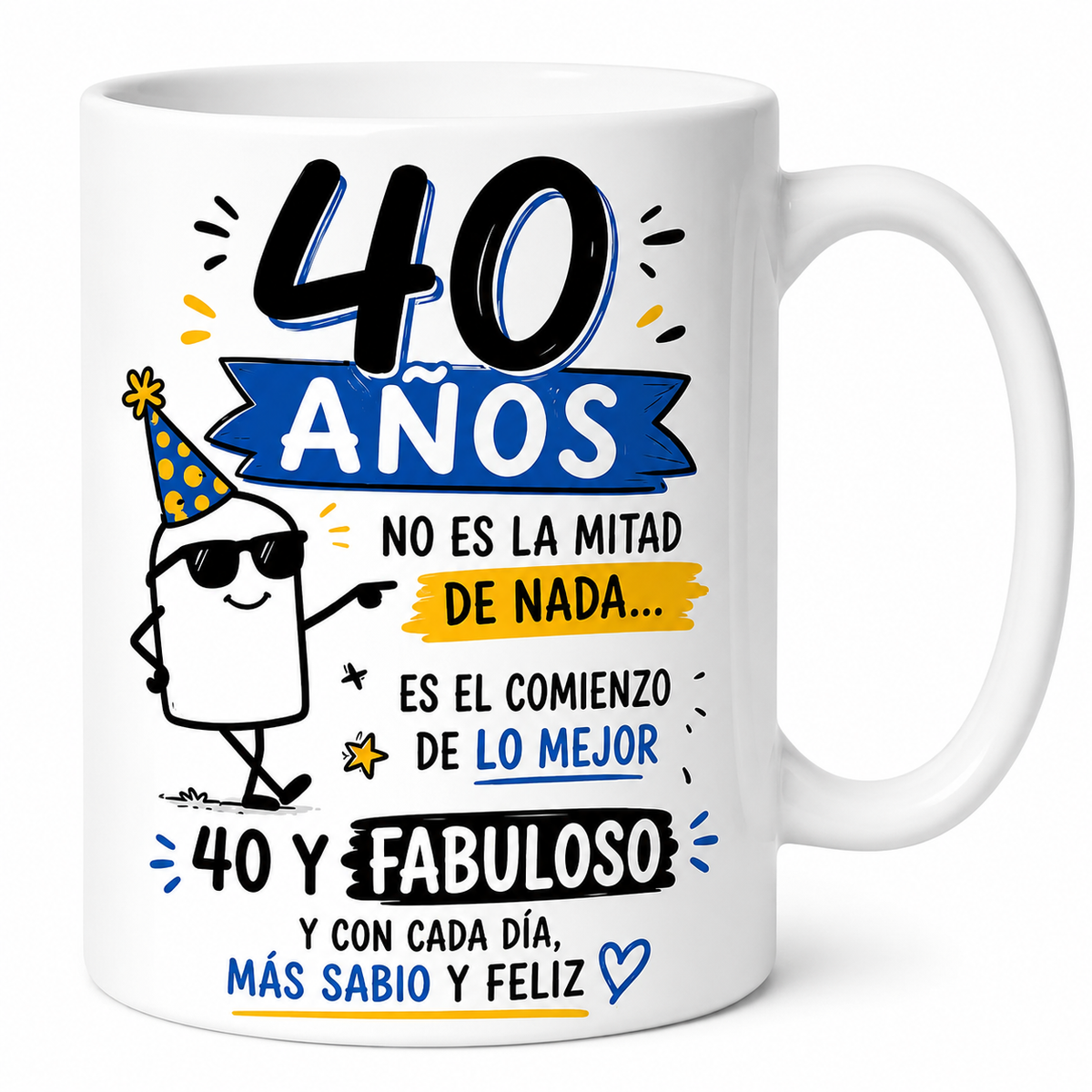 taza cumple 40 anos